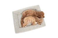 Dog Pet Bed Luxurious Boucle Cover Salt and Pepper