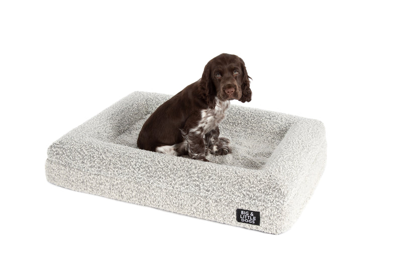 Dog Pet Bed Luxurious Boucle Cover Salt and PepperDog Pet Bed Luxurious Boucle Cover Salt and Pepper