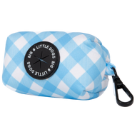 DOG POOP BAG HOLDER: Blueberry Gingham