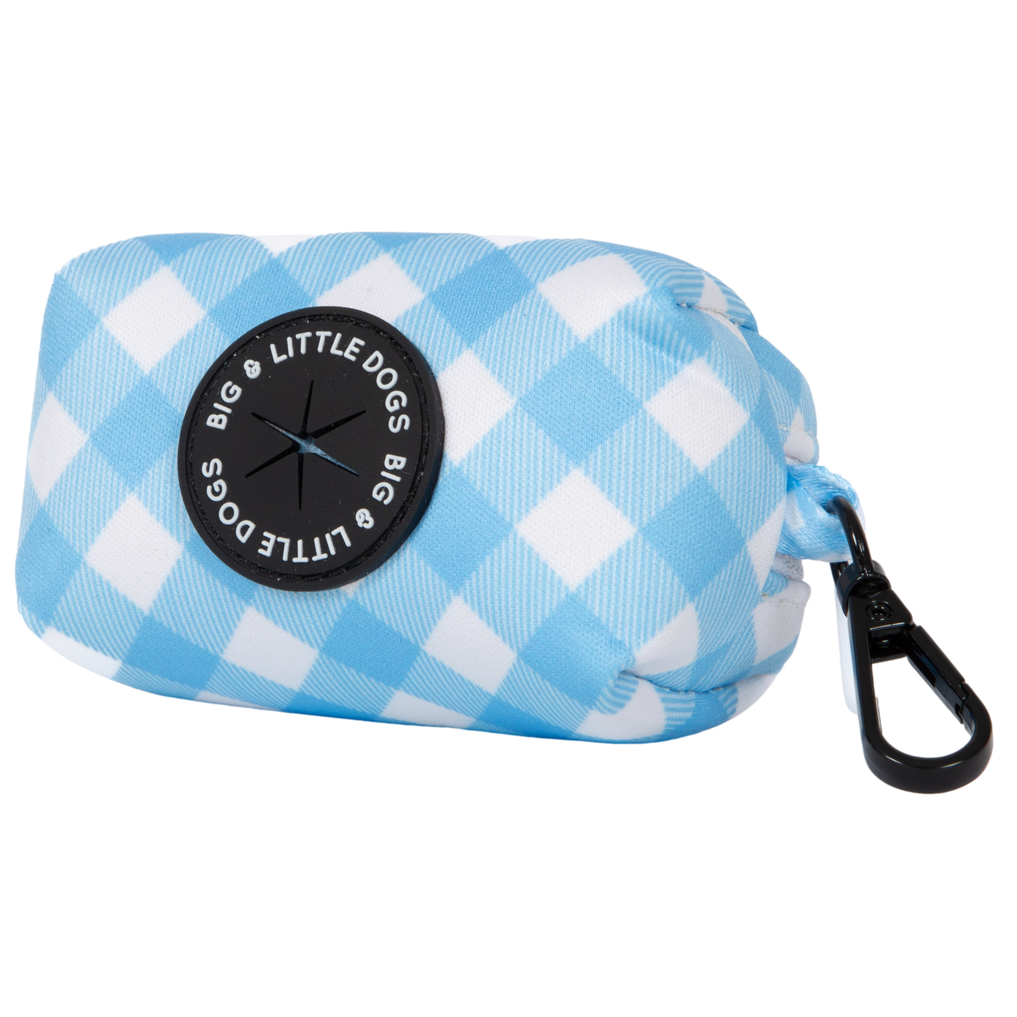 DOG POOP BAG HOLDER: Blueberry Gingham