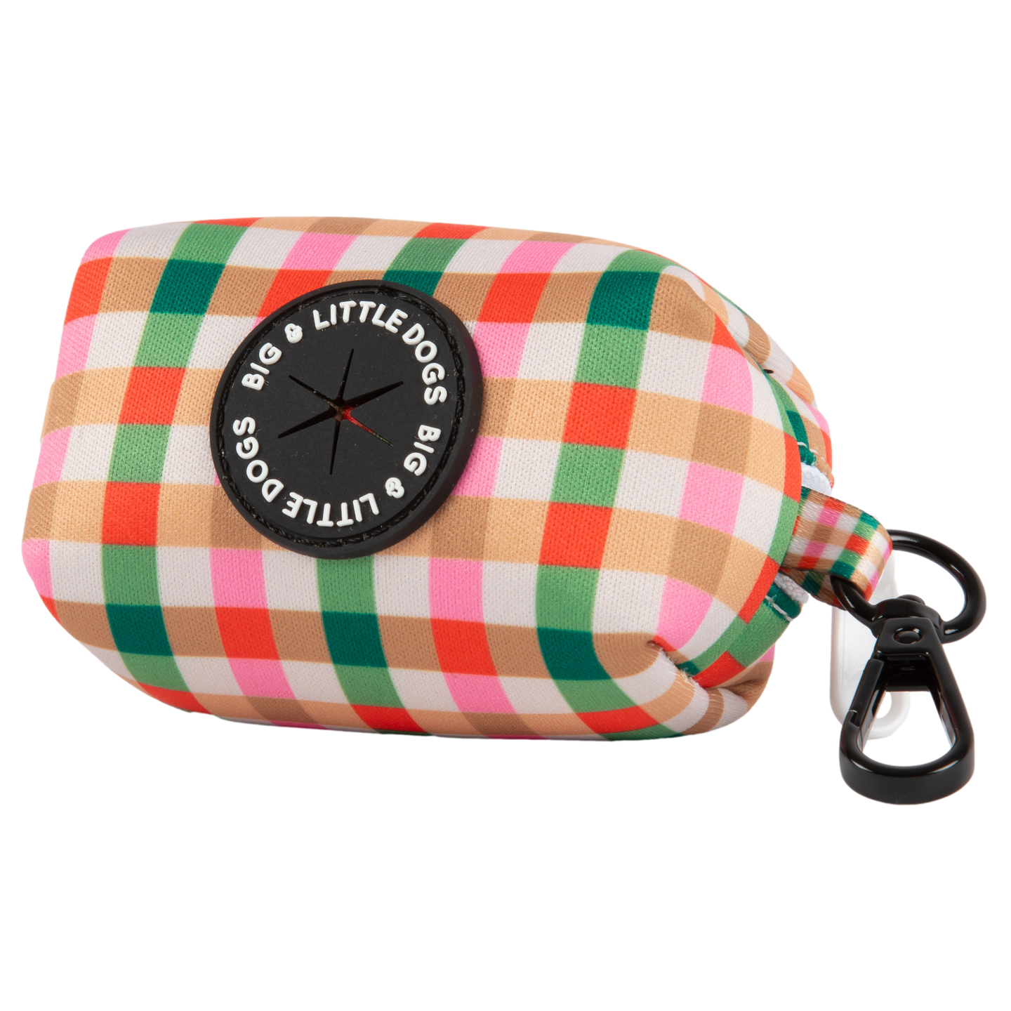 DOG POOP BAG HOLDER: Candy Lane Plaid