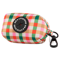 DOG POOP BAG HOLDER: Candy Lane Plaid