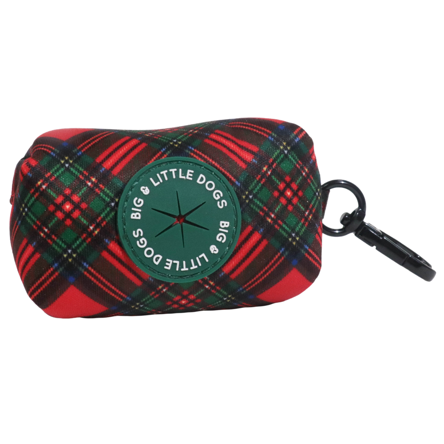 DOG POOP BAG HOLDER: Festive Tartan {FINAL SALE}