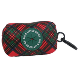 DOG POOP BAG HOLDER: Festive Tartan {FINAL SALE}