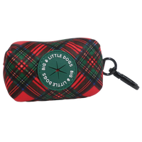 DOG POOP BAG HOLDER: Festive Tartan (NEW!)