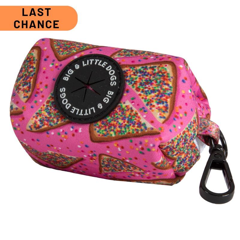 DOG POOP BAG HOLDER: Pink Fairy Bread