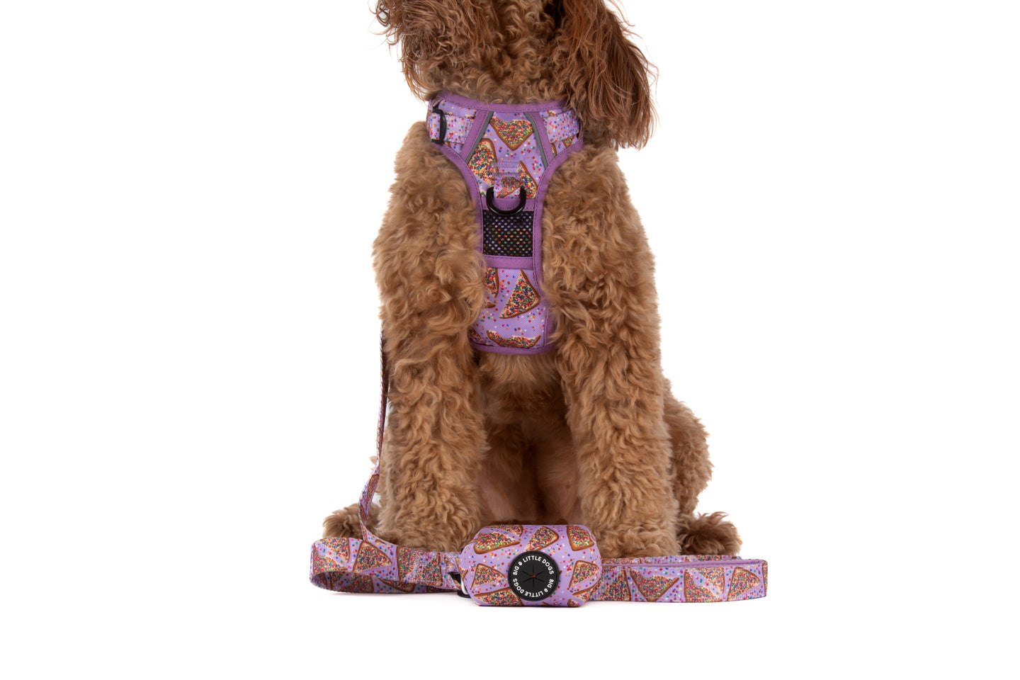 DOG POOP BAG HOLDER: Purple Fairy Bread