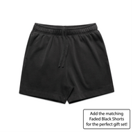 BLD LIFESTYLE CLUB TRACK SHORTS (Unisex Sizing): Faded Black