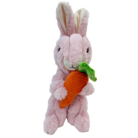 Pally Paws: Pink Easter Bunny Holding Carrot