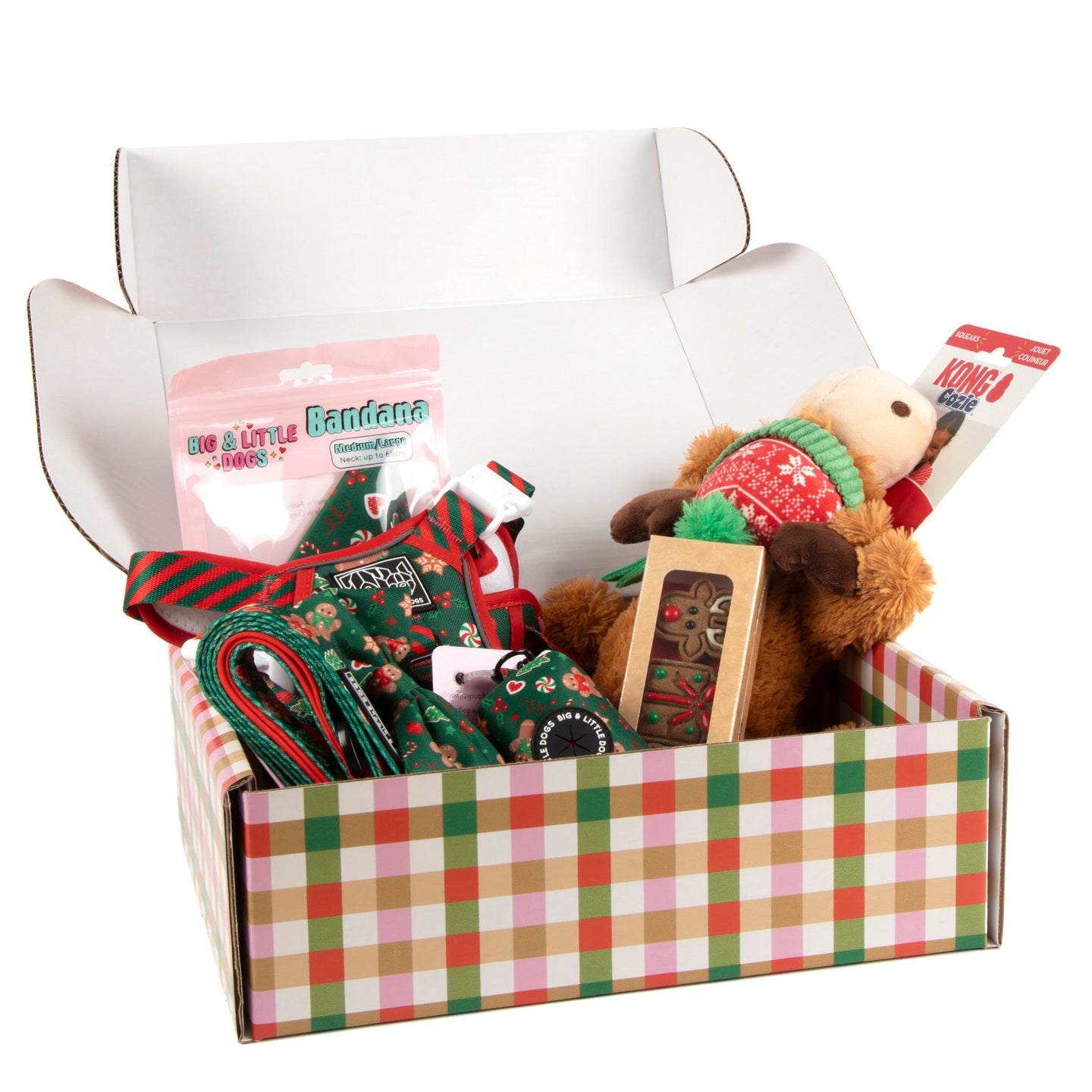 CHRISTMAS EXTRAVAGANZA BOX: "Gingerbread Cutie" All-Rounder Harness & Collar
