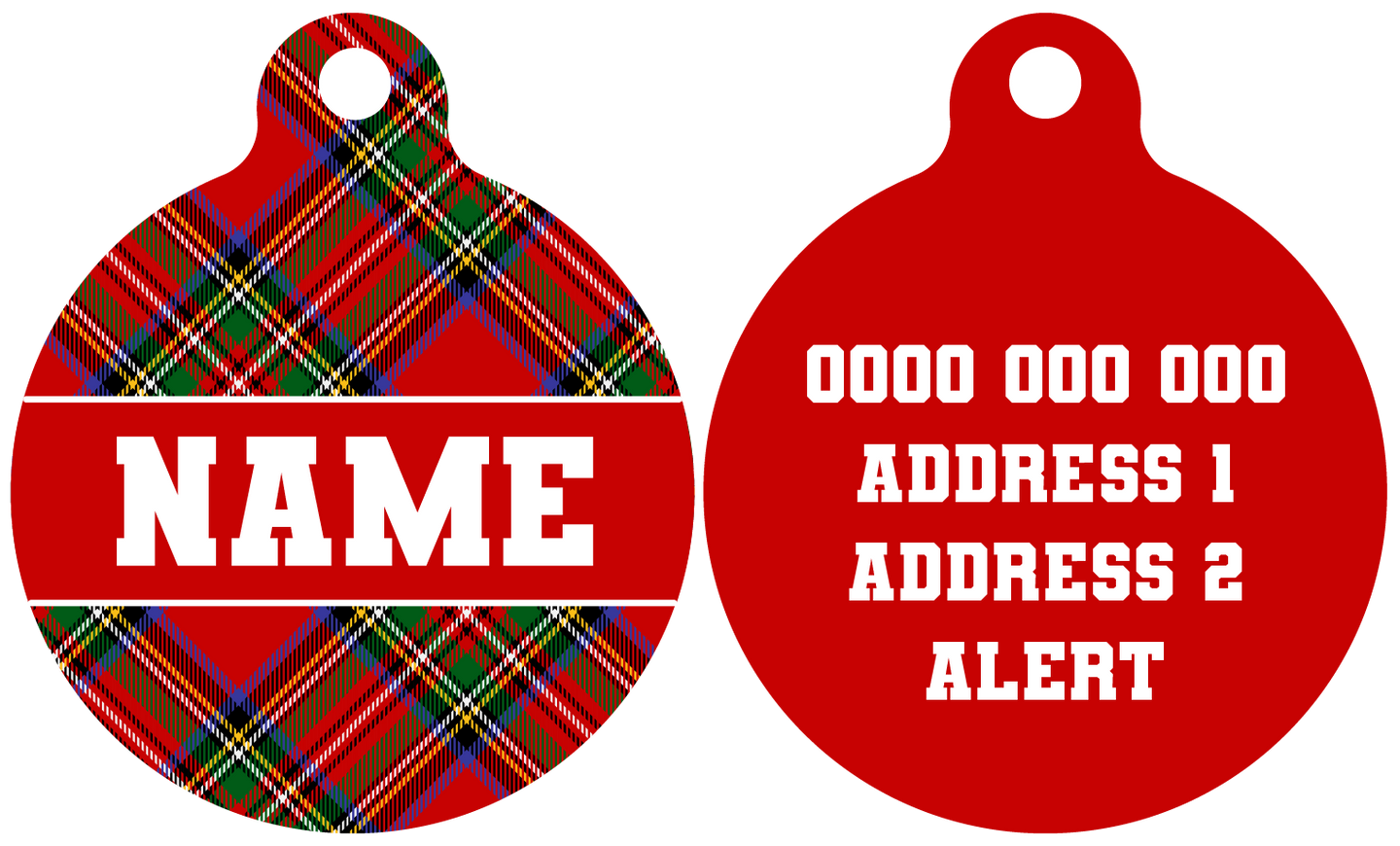 Pet ID Tag | Festive Tartan