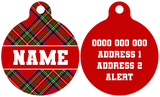 Pet ID Tag | Festive Tartan