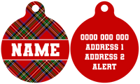 Pet ID Tag | Festive Tartan