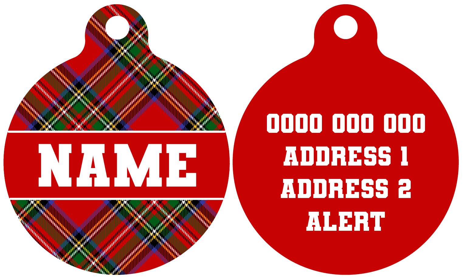 Pet ID Tag | Festive Tartan