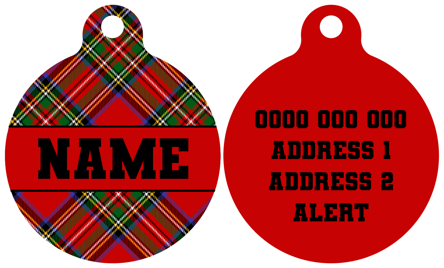 Pet ID Tag | Festive Tartan