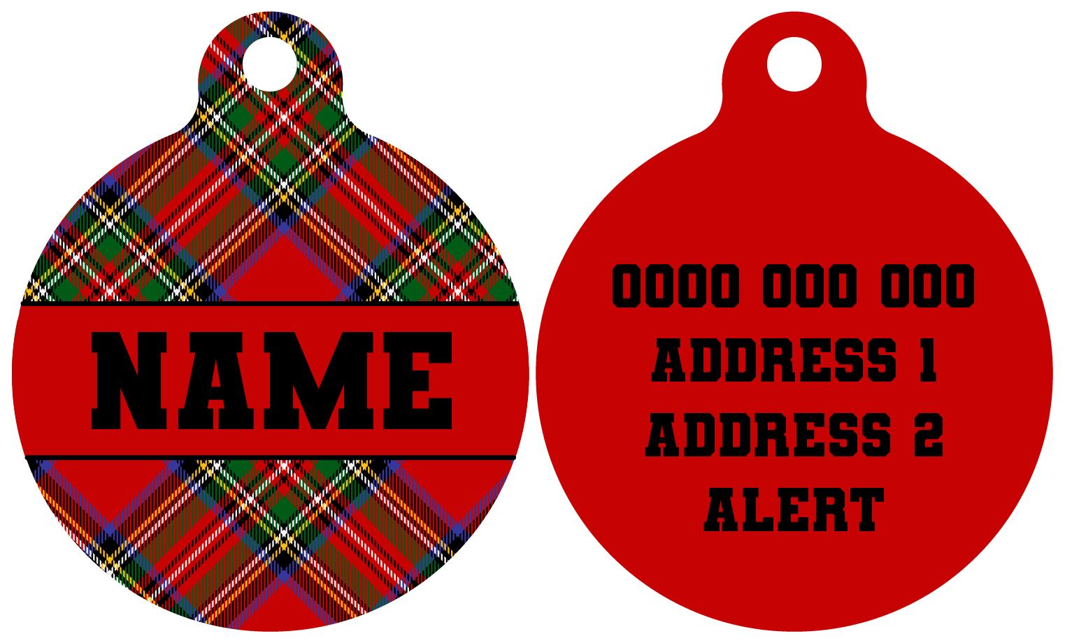 Pet ID Tag | Festive Tartan