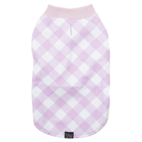 Dog Fleece Pyjamas PJs Berry Purple Gingham