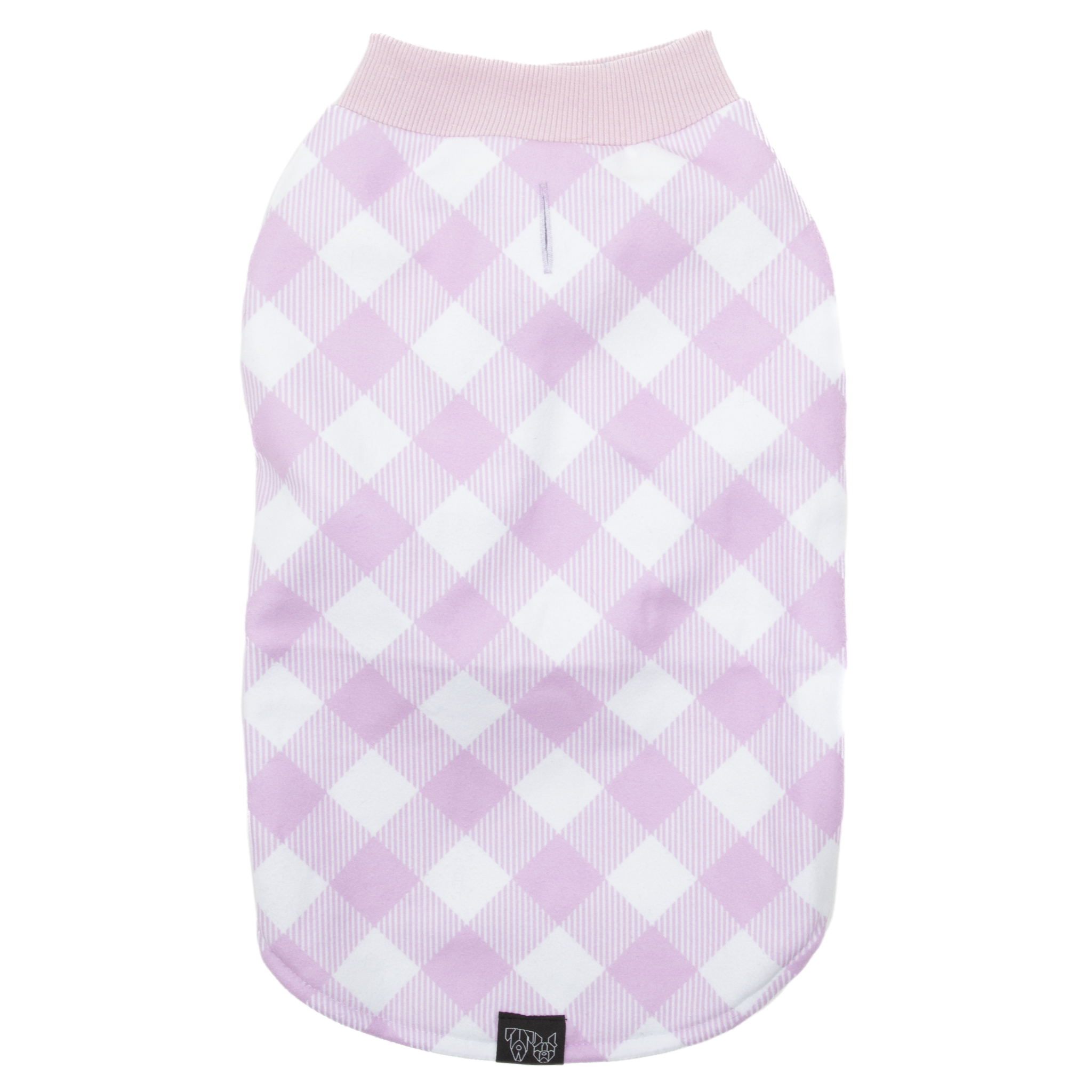 Dog Fleece Pyjamas PJs Berry Purple Gingham