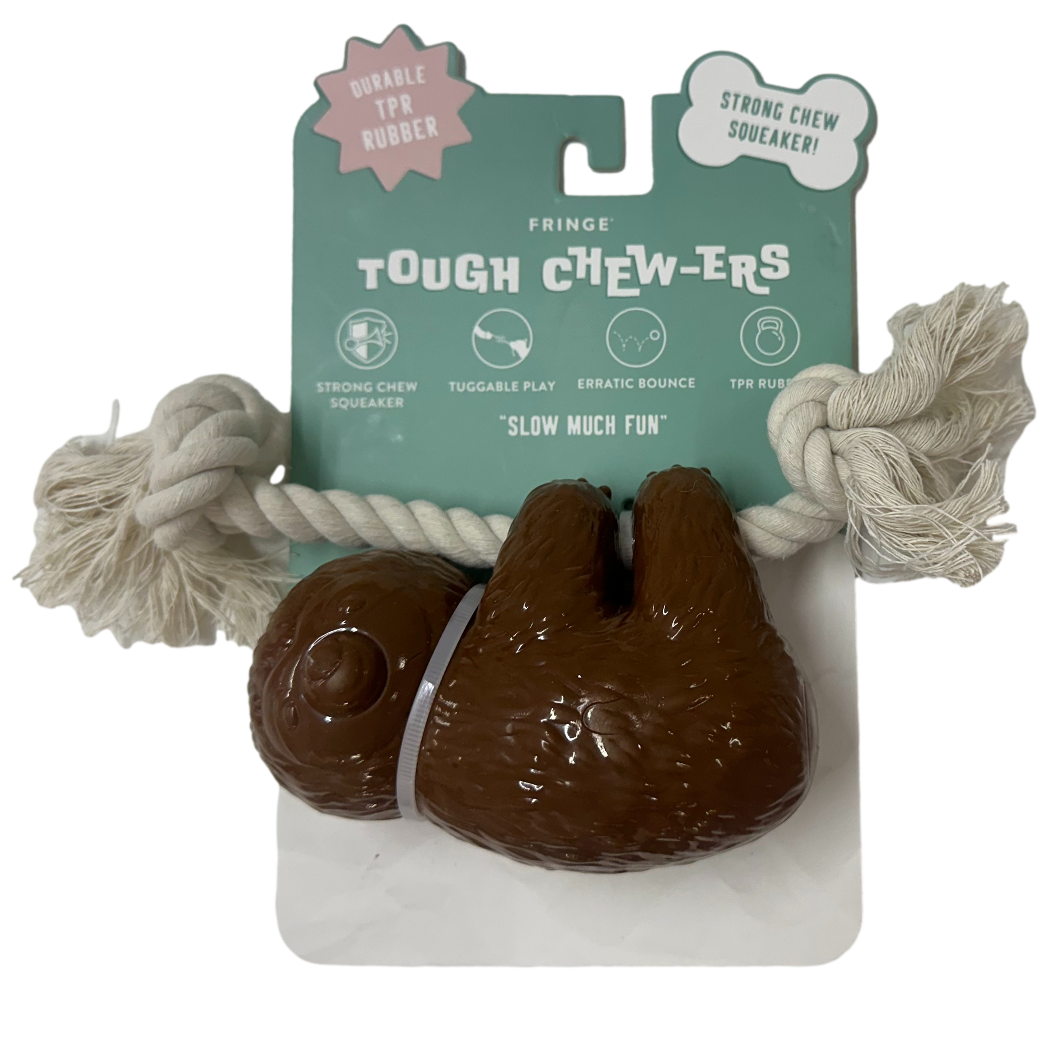 Fringe Studio: Tough Chew-ers - How's It's Hangin' Rubber Dog Toy (NEW)