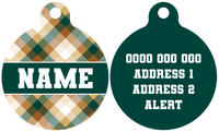 Pet ID Tag | Grandpa Plaid