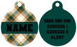 Pet ID Tag | Grandpa Plaid