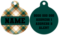 Pet ID Tag | Grandpa Plaid