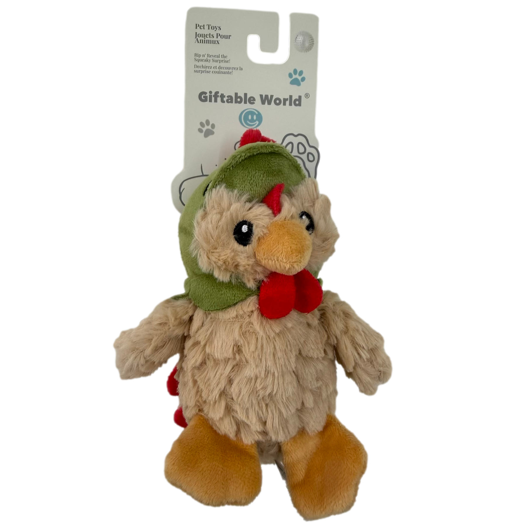 Giftable World: 7" Cluckasaurus with Squeaker Ball