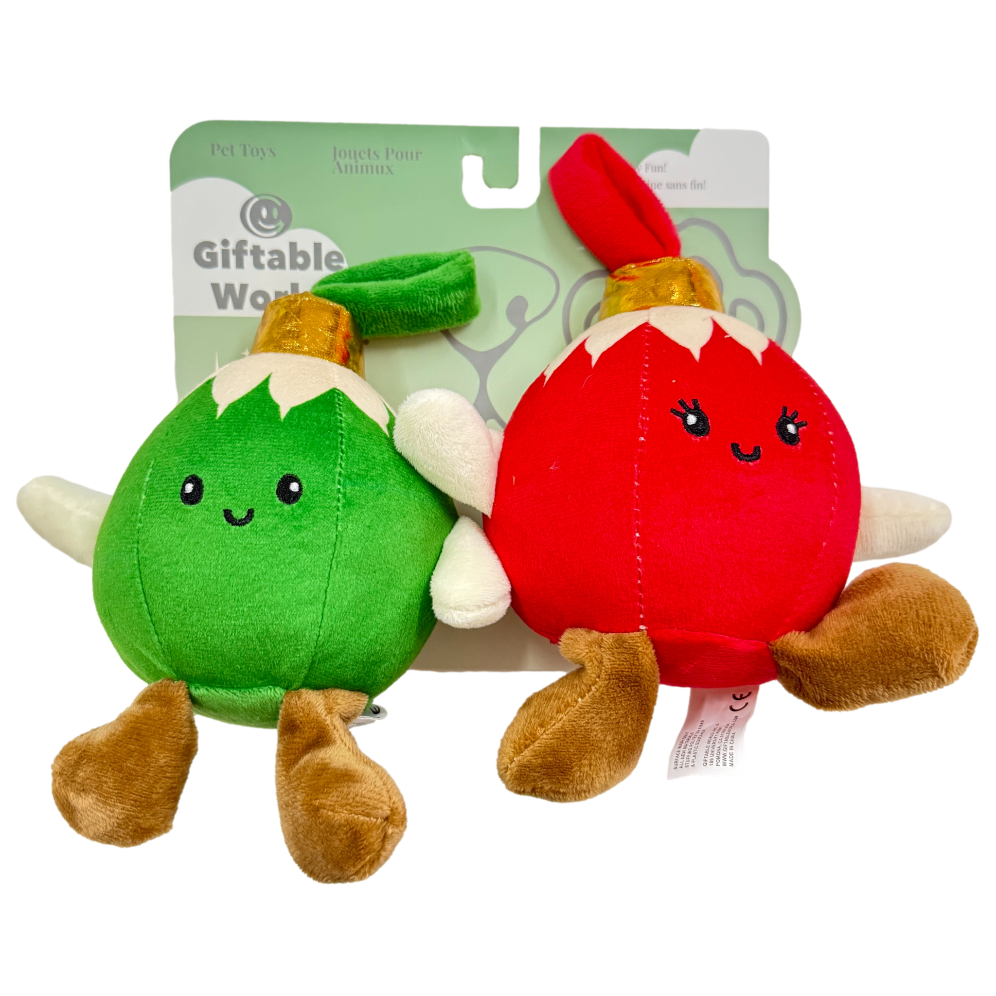 Giftable World: Retro Christmas Ornament's Dog Toy