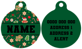 Pet ID Tag | Gingerbread Cutie (Green)