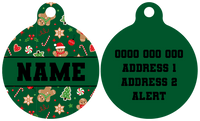 Pet ID Tag | Gingerbread Cutie (Green)