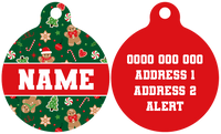 Pet ID Tag | Gingerbread Cutie (Red)