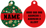 Pet ID Tag | Gingerbread Cutie (Red)