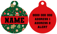 Pet ID Tag | Gingerbread Cutie (Red)