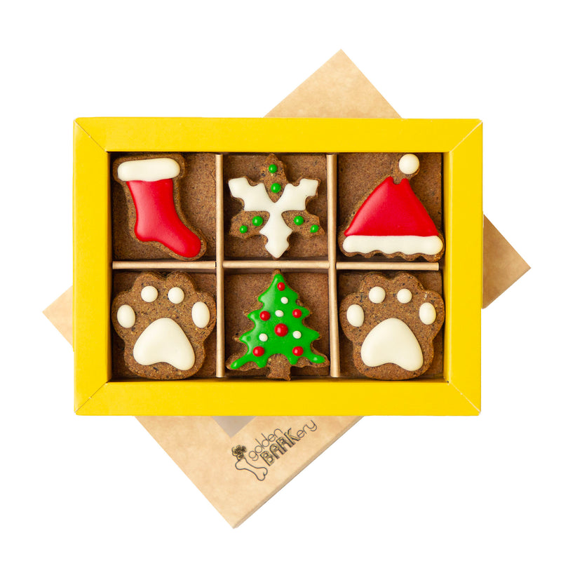 DOG TREATS | Golden BARKery: Christmas 12 Pup Biscuits Box