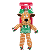 KONG: Christmas Holiday Floppy Knots Reindeer - Green