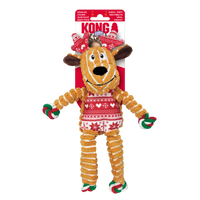 KONG: Christmas Holiday Floppy Knots Reindeer - Red