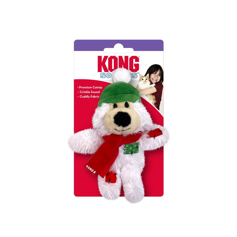 KONG (CAT): Christmas Holidays Softies Plush Cat Toy - White (NEW)