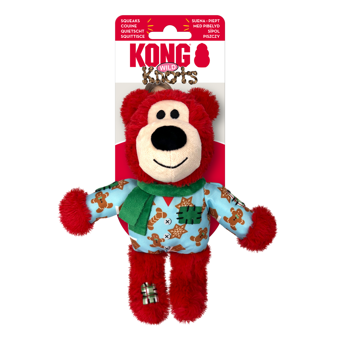 KONG: Christmas Holiday Wild Knots Bear Red (Small/Medium) (NEW)