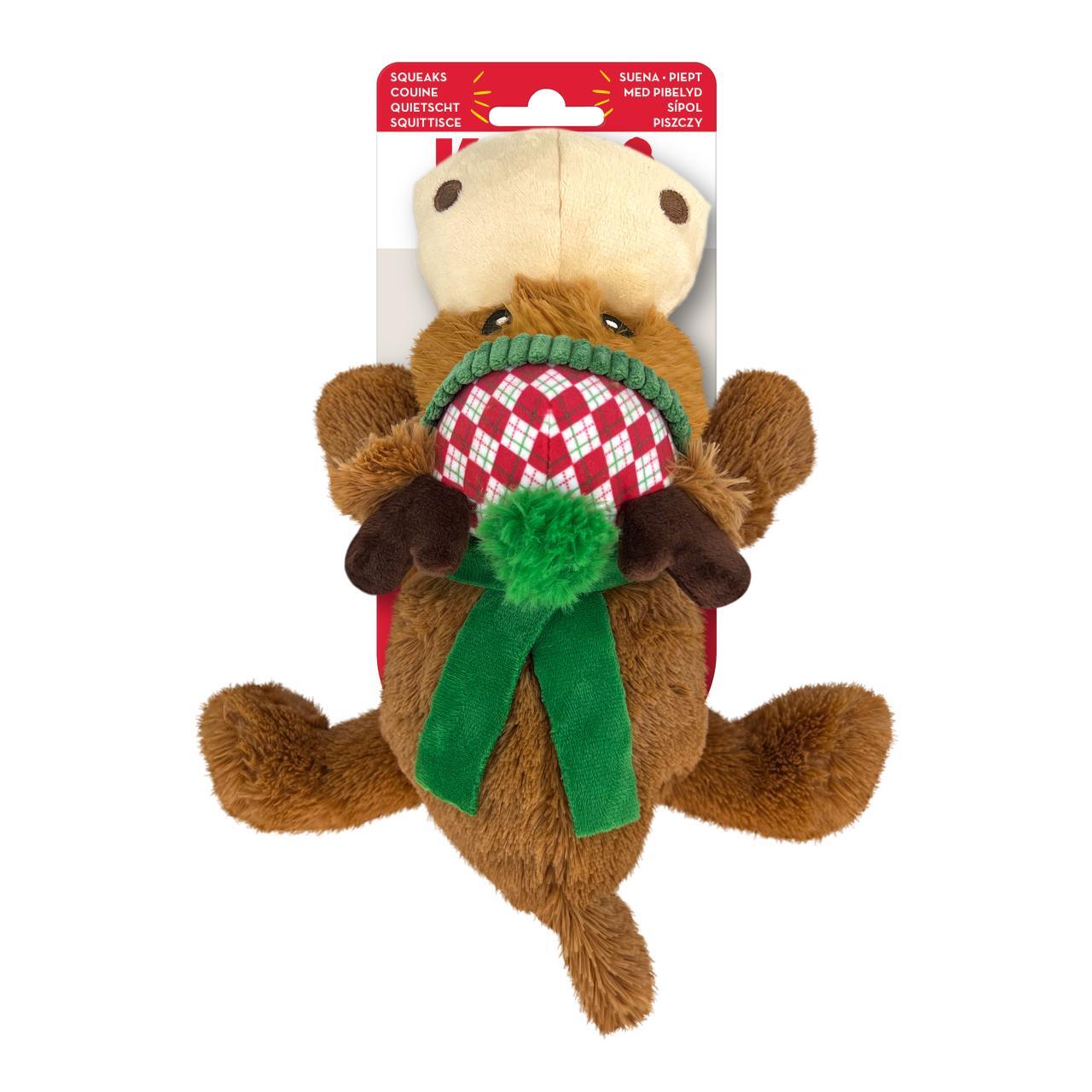 KONG: Christmas Holiday Cozie Reindeer Dog Toy - Checker Hat (NEW)