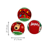 KONG: Christmas Holiday SqueakAir Balls - Pack of 6 - Small (NEW)