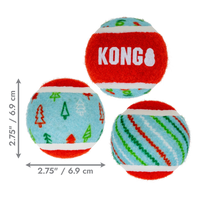 KONG: Holiday Squeak Air Tennis Balls Med - 6 Pack
