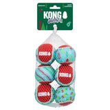 KONG: Holiday Squeak Air Tennis Balls Med - 6 Pack
