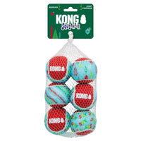 KONG: Holiday Squeak Air Tennis Balls Med - 6 Pack