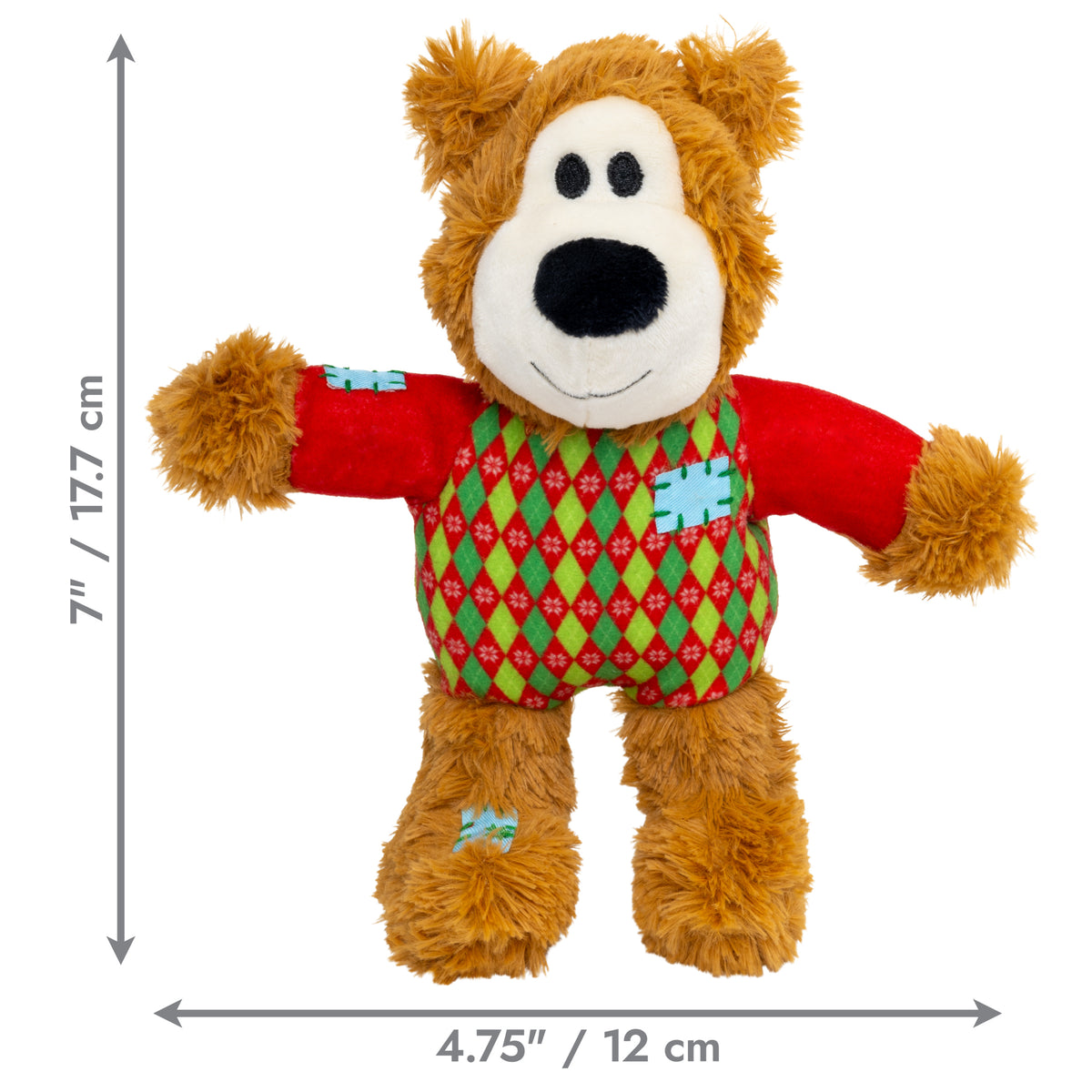 KONG: Christmas Holiday Wild Knots Sweater Bear Red (Small/Medium)