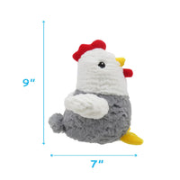 HAL: Smoochy Pet Pals  - Chubby Rooster Squeaky Toy (Gray)