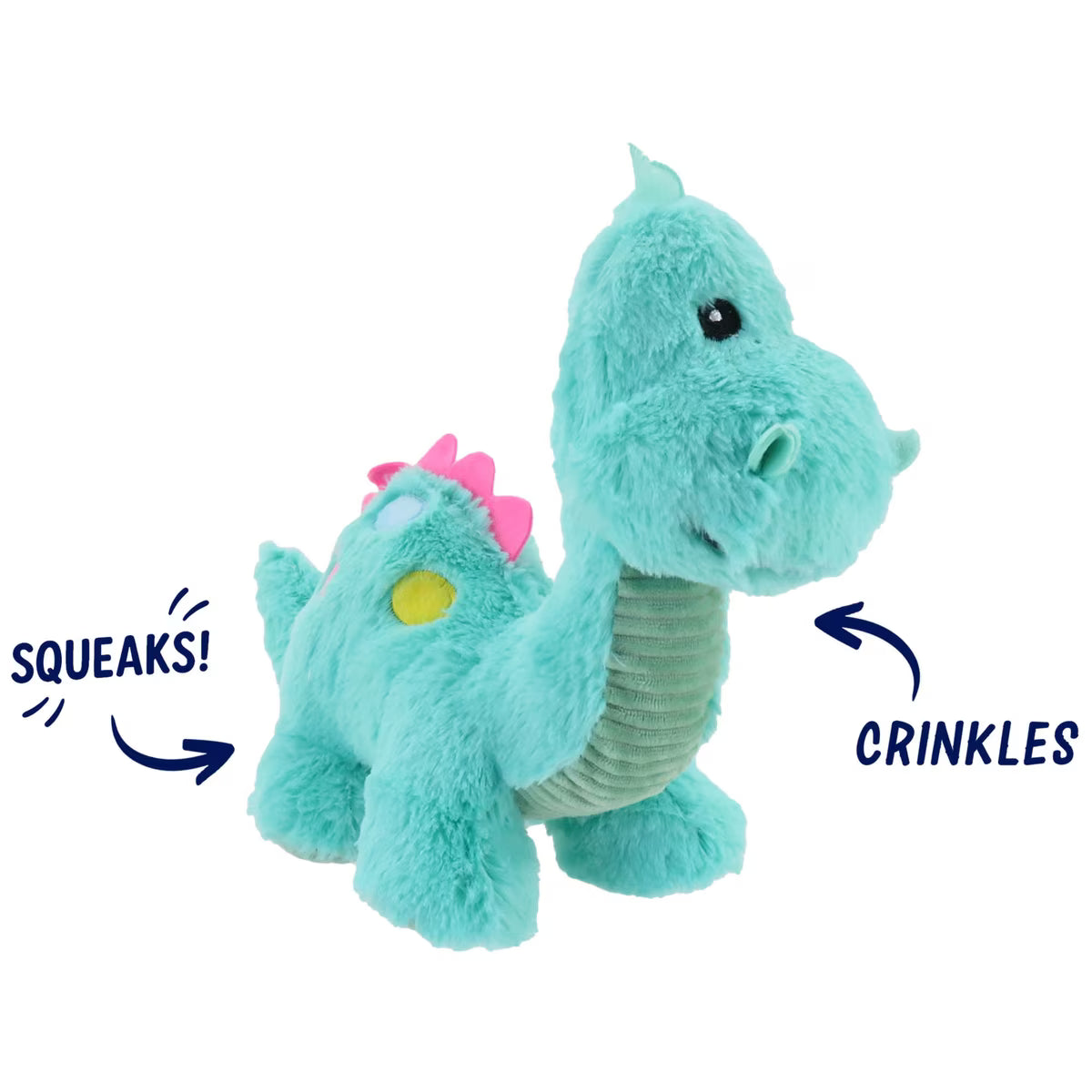 HAL: Smoochy Pet Pals  - Green Dino with Squeaker
