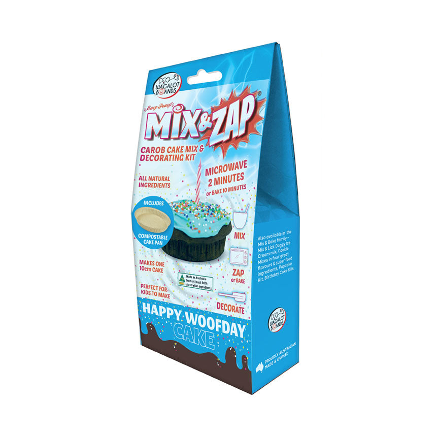 DOG TREATS Wagalot Dog: Cake Mix HAPPY WOOFDAY Cake Kit - Blue