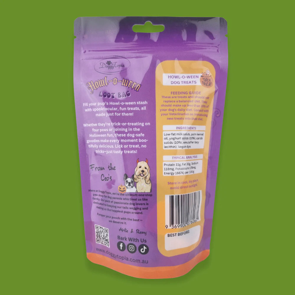 DOG TREATS | Doggy Topia - Howl-o-ween Loot Bag Dog Lollies