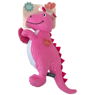 Fringe Studio: Tickle Me Pink Rex Plush Dog Toy (NEW)