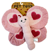 Giftable World: Jumbo Pink Butterfly Dog Toy (NEW)